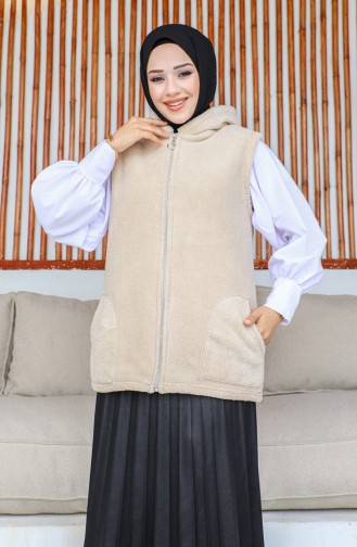 Welsoft Kapuzen-Fleeceweste 00018-03 Creme 00018-03