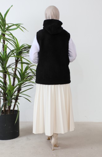 Welsoft Kapuzen-Fleeceweste 00018-10 Schwarz 00018-10
