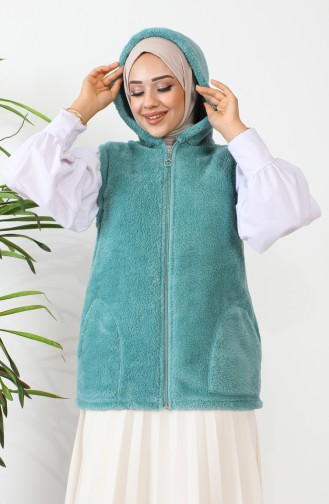 Welsoft Hooded Fleece Vest 00018-11 Mint Green 00018-11