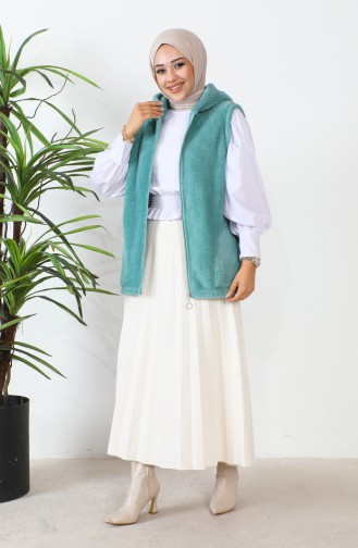 Welsoft Hooded Fleece Vest 00018-11 Mint Green 00018-11