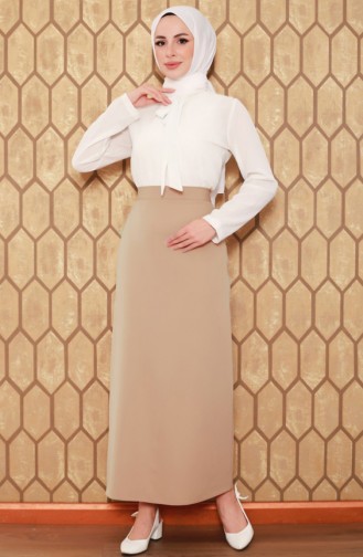 Hijab Pencil Skirt Beige 0725GLN.BEJ