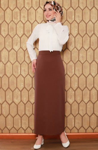 Hijab Pencil Skirt Brown 0725GLN.KHV