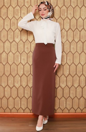 Hijab Pencil Skirt Brown 0725GLN.KHV