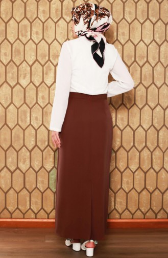 Hijab Pencil Skirt Brown 0725GLN.KHV