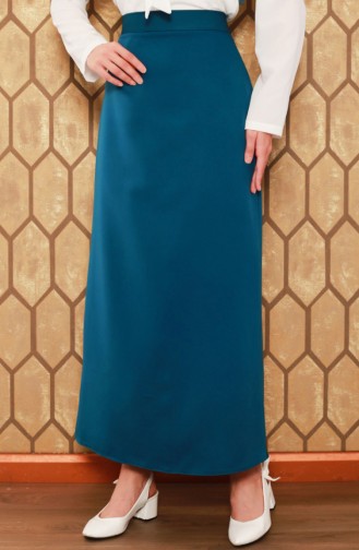 Jupe Crayon Hijab Bleu Pétrole 0725GLN.PTR