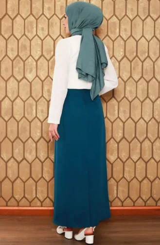 Jupe Crayon Hijab Bleu Pétrole 0725GLN.PTR