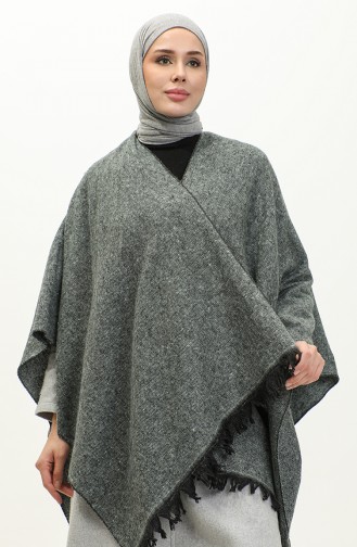 Effen Katoenen Poncho 2037-03 Groen 2037-03