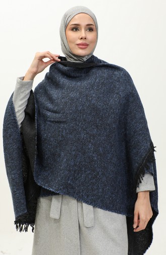 Poncho Coton Uni 2037-04 Indigo 2037-04