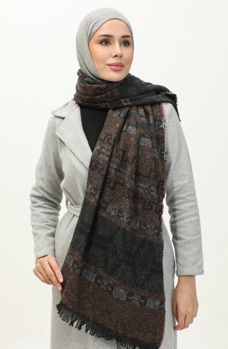 Patterned Shoulder Shawl 2046-04 Smoked Brown 2046-04