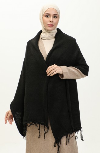 Knitted Knitted Shoulder Shawl 2064-01 Black 2064-01