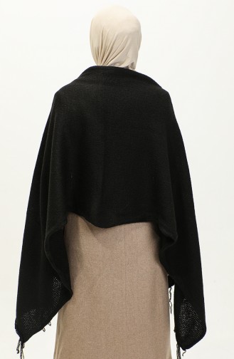 Knitted Knitted Shoulder Shawl 2064-01 Black 2064-01