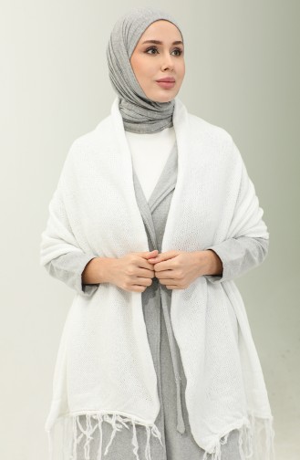 Knitwear Shoulder Shawl 2064-12 white 2064-12