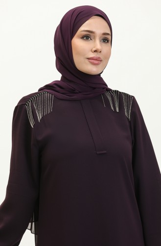 فستان بتصميم سلسلة  2009-01 بنفسجي 2009-01