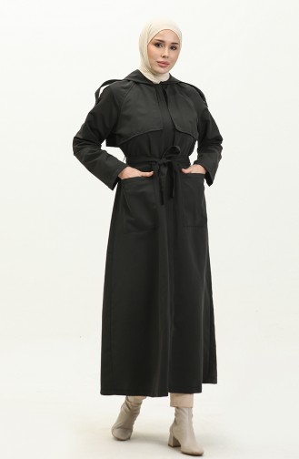 Vivezza Trenchcoat Met Capuchon Abaya 7001-01 Zwart 7001-01