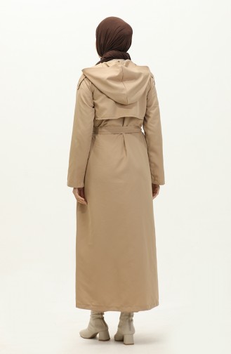 Vivezza Trenchcoat Met Capuchon Abaya 7001-02 Beige 7001-02