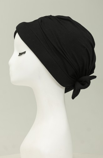 Combed Cotton Outer Bonnet 1248-08 Black 1248-08