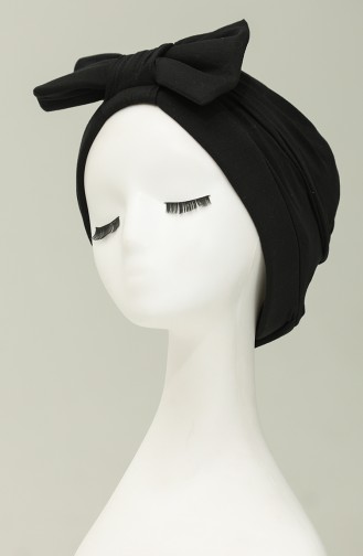 Combed Cotton Outer Bonnet 1248-08 Black 1248-08