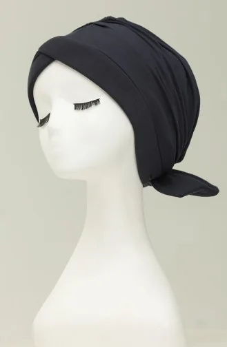 Combed Cotton Outer Bonnet 1248-09 Navy Blue 1248-09