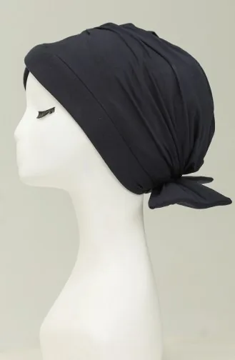 Combed Cotton Outer Bonnet 1248-09 Navy Blue 1248-09
