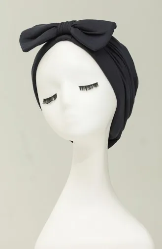 Combed Cotton Outer Bonnet 1248-09 Navy Blue 1248-09