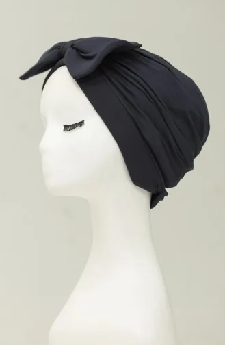 Combed Cotton Outer Bonnet 1248-09 Navy Blue 1248-09
