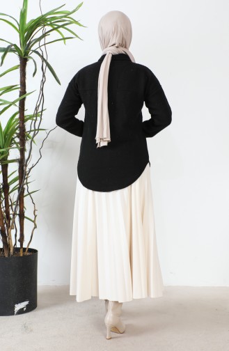 Chemise Tweed Avec Poche 60012-01 Noir 60012-01