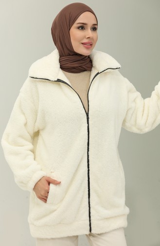 Oyya Cape Peluche A Fermeture 248497-01 Ecru 248497-01