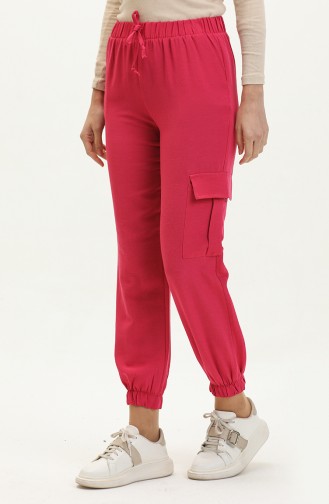 Elastic waist Cargo Trousers 1147-03 Fuchsia 1147-03