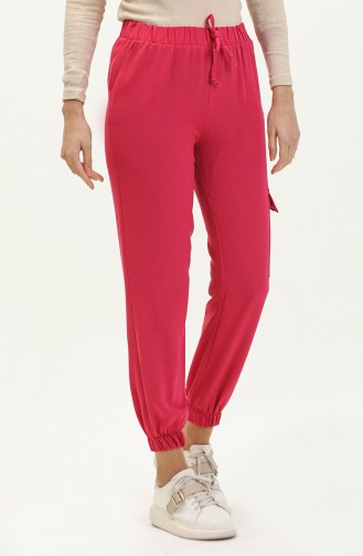 Elastic waist Cargo Trousers 1147-03 Fuchsia 1147-03