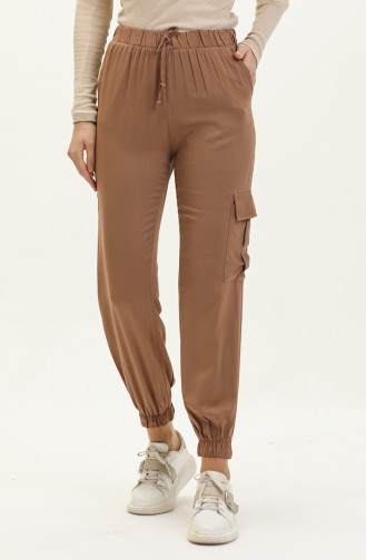 Elastic waist Cargo Trousers 1147a-01 Camel 1147A-01