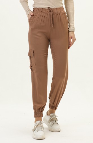 Elastic waist Cargo Trousers 1147a-01 Camel 1147A-01