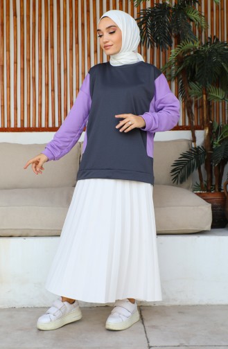 Women`s Two Color Sweat 1701-04 Lilac 1701-04