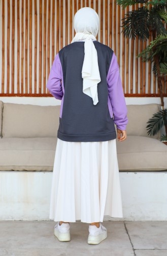 Women`s Two Color Sweat 1701-04 Lilac 1701-04