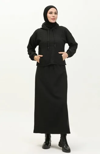 Ensemble Double Jupe Sweat 24K9086-02 Noir 24K9086-02