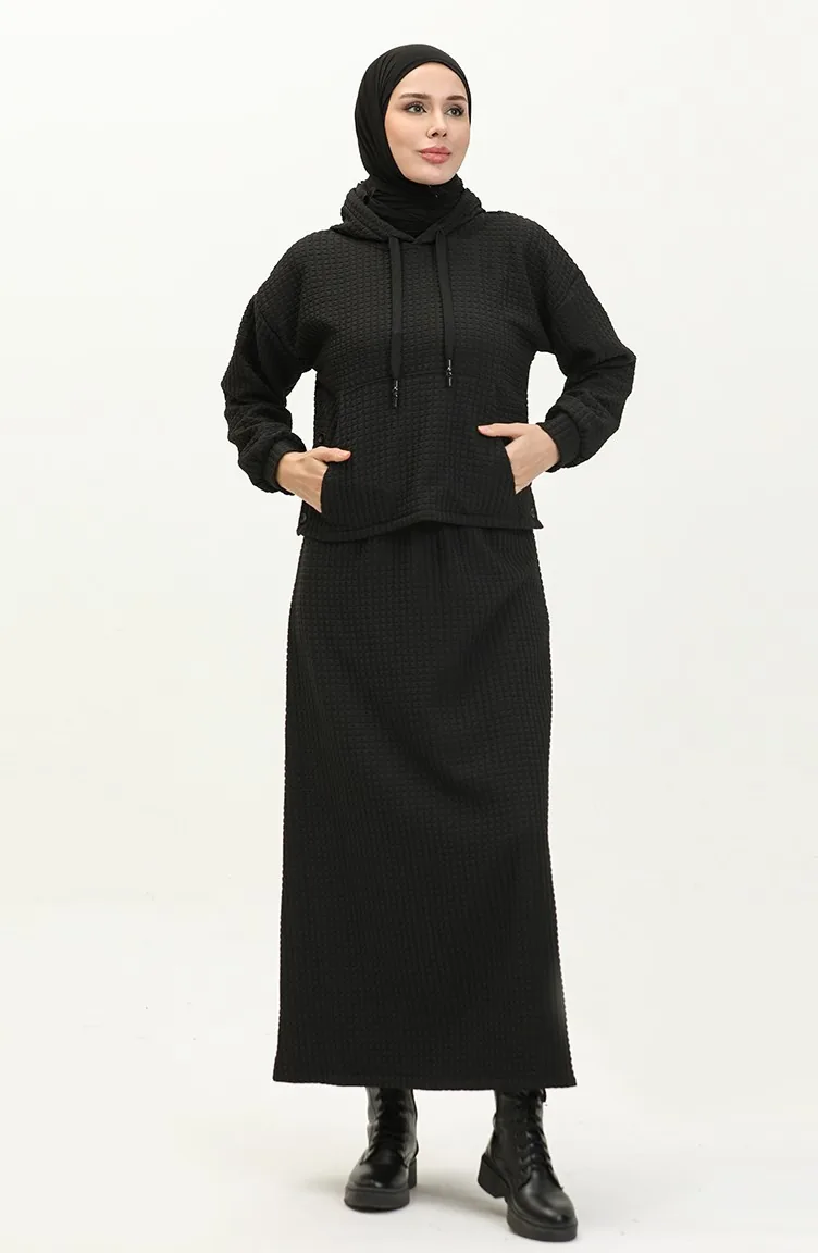 Ensemble Double Jupe Sweat 24K9086-02 Noir 24K9086-02