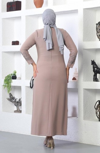Steinbesticktes Hijab-Abendkleid In Nerz 2021SMR.VZN