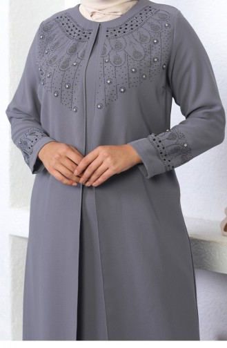 Hijab Abendkleid Grau 5080SMR.GRI