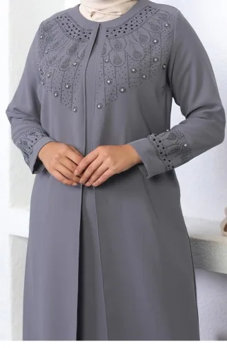 Hijab Abendkleid Grau 5080SMR.GRI