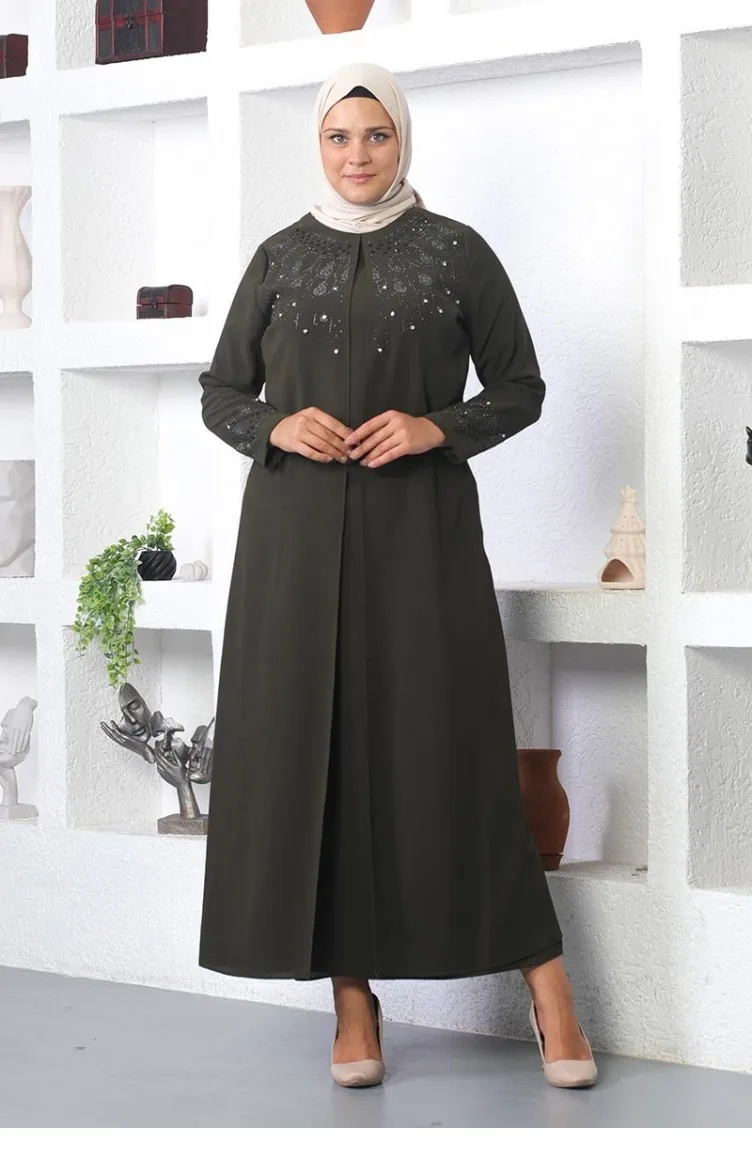 Hijab-Abendkleid Khaki 5080SMR.HAK