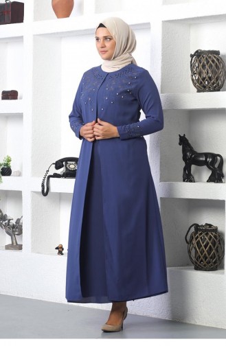 Hijab Evening Dress Indigo 5080SMR.ING