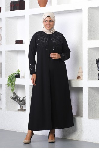 Hijab-Abendkleid Schwarz 5080SMR.SYH