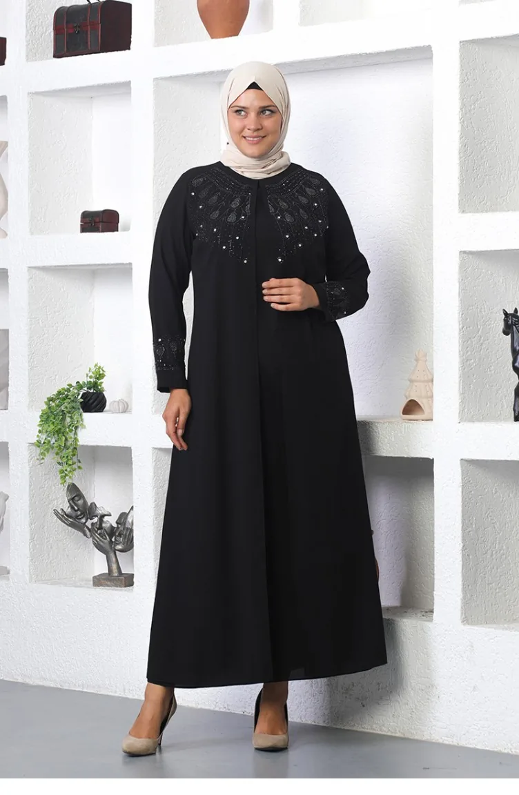 Hijab-Abendkleid Schwarz 5080SMR.SYH