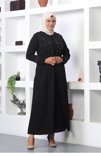 Hijab-Abendkleid Schwarz 5080SMR.SYH