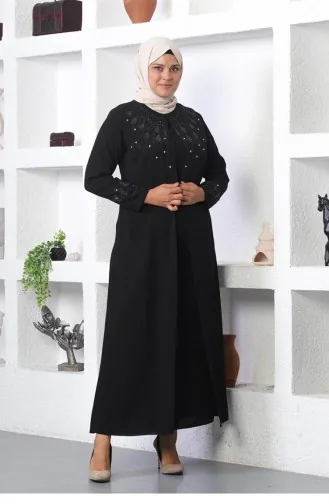Hijab-Abendkleid Schwarz 5080SMR.SYH