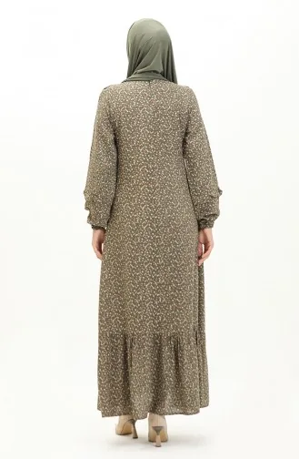 Robe Viscose A Motifs Froufrous 0179-18 Vert 0179-18