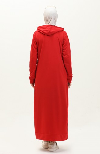 فستان رياضي خيطان بقبعة 0190-01 أحمر 0190-01