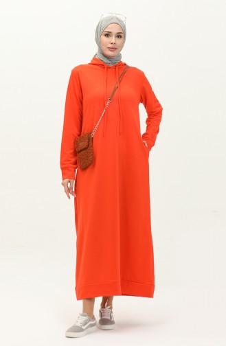 Two Thread Hooded Sports Dress 0190-02 Orange 0190-02