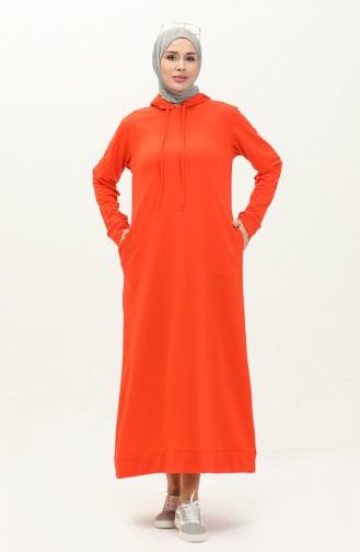 Two Thread Hooded Sports Dress 0190-02 Orange 0190-02