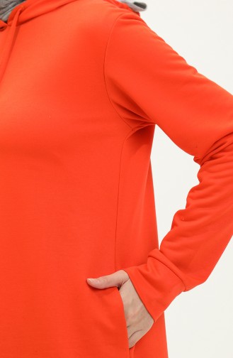 İki İplik Kapüşonlu Spor Elbise 0190-02 Oranj