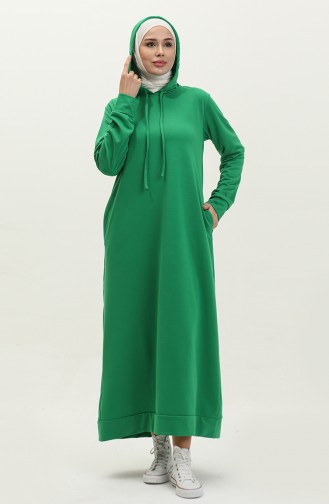 Two Thread Hooded Sports Dress 0190-03 Green 0190-03